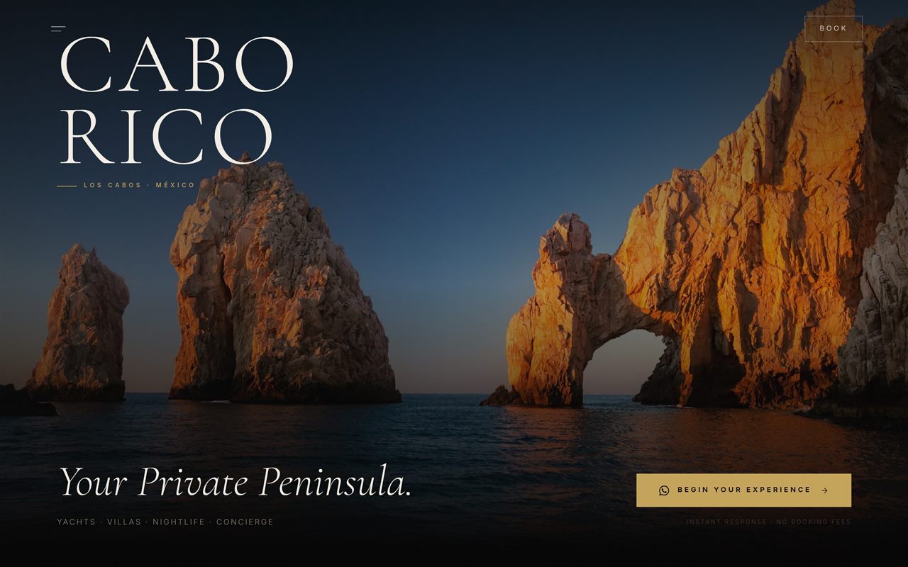 Cabo Rico Tours booking platform