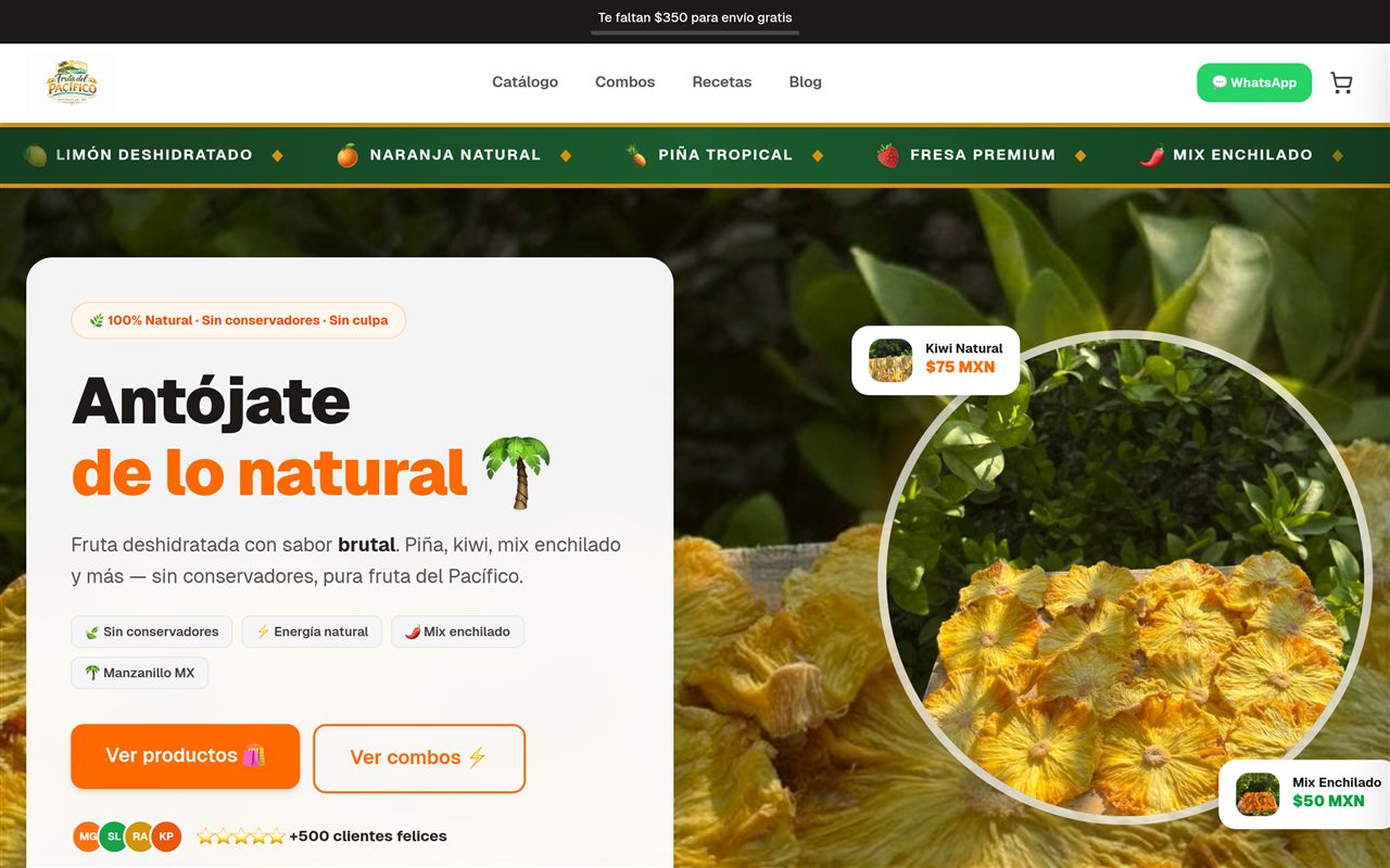 Fruta del Pacífico e-commerce