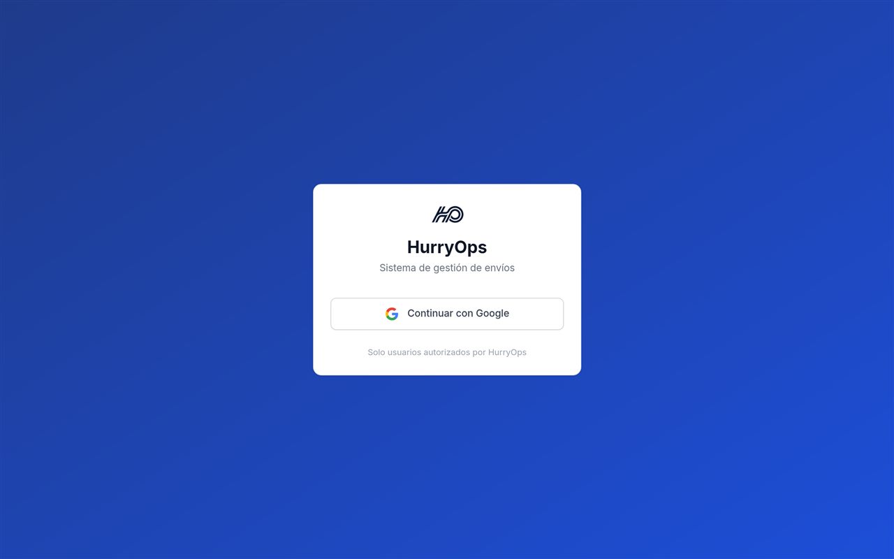 HurryOps delivery operations platform